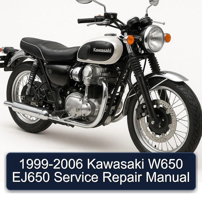 1999-2006 Kawasaki W650 EJ650 Manual de servicio y reparación