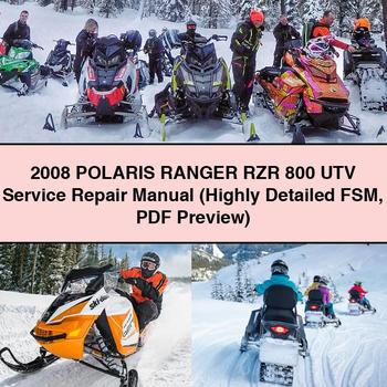 2008 POLARIS RANGER RZR 800 UTV Manual de servicio y reparación (Highly Detailed FSM Preview)