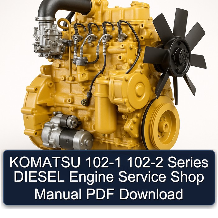 KOMATSU 102-1 102-2 Series DIESEL Engine Service Shop Manual PDF Download