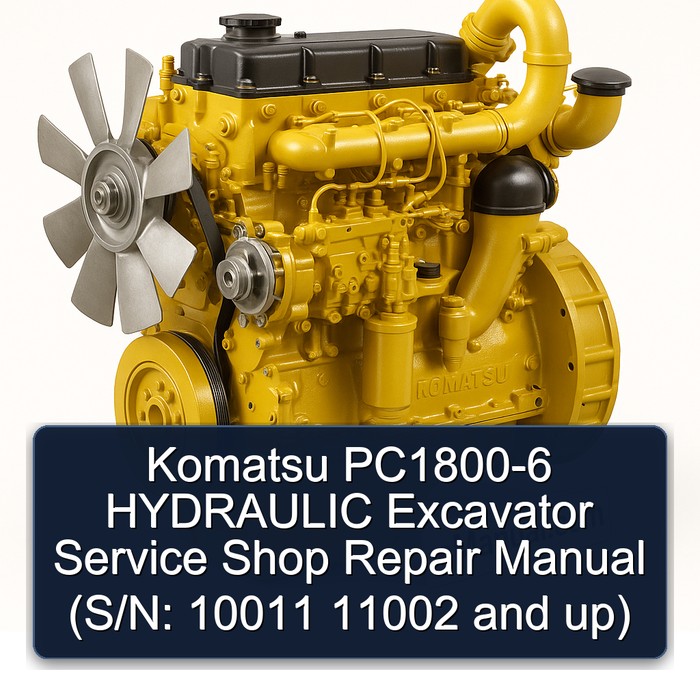 Komatsu PC1800-6 HYDRAULIC Excavator Service Shop Repair Manual (S/N: 10011 11002 and up) 