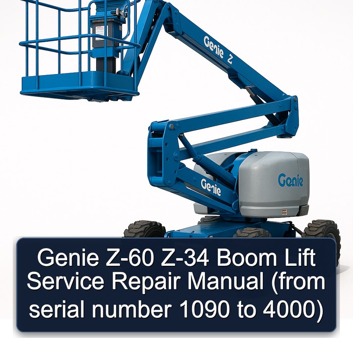Genie Z-60 Z-34 Boom Lift Service Repair Manual (from serial number 1090 to 4000) 