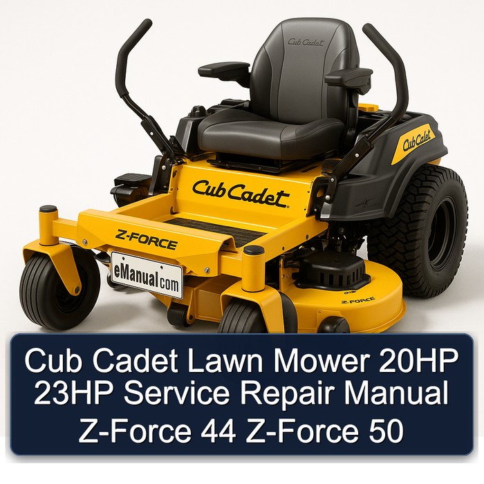 Bedienungsanleitung für Cub Cadet Rasenmäher Z-Force 44 & Z-Force 50 (20 PS & 23 PS)