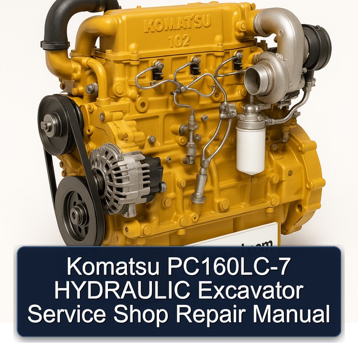 Komatsu PC160LC-7 HYDRAULIC Excavator Service Shop Repair Manual 