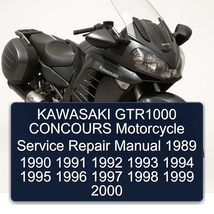 KAWASAKI GTR1000 CONCOURS Motorcycle Manual de servicio y reparación 1989 1990 1991 1992 1993 1994 1995 1996 1997 1998 1999 2000