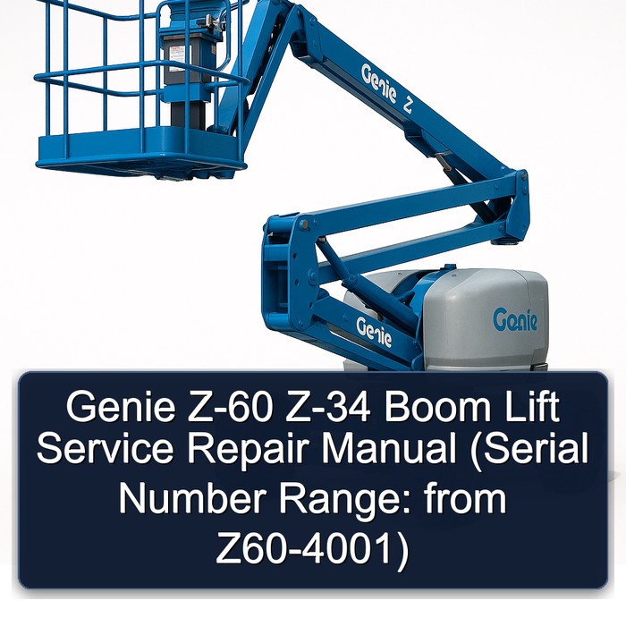 Genie Z-60 Z-34 Boom Lift Service Repair Manual (Serial Number Range: from Z60-4001)