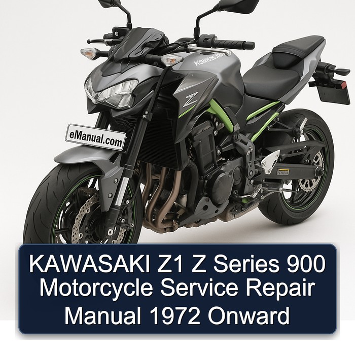 KAWASAKI Z1 Z Series 900 Motorcycle Manual de servicio y reparación 1972 Onward