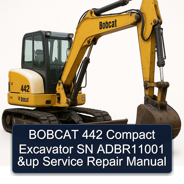 BOBCAT 442 Compact Excavator SN ADBR11001 &up Service Repair Manual 