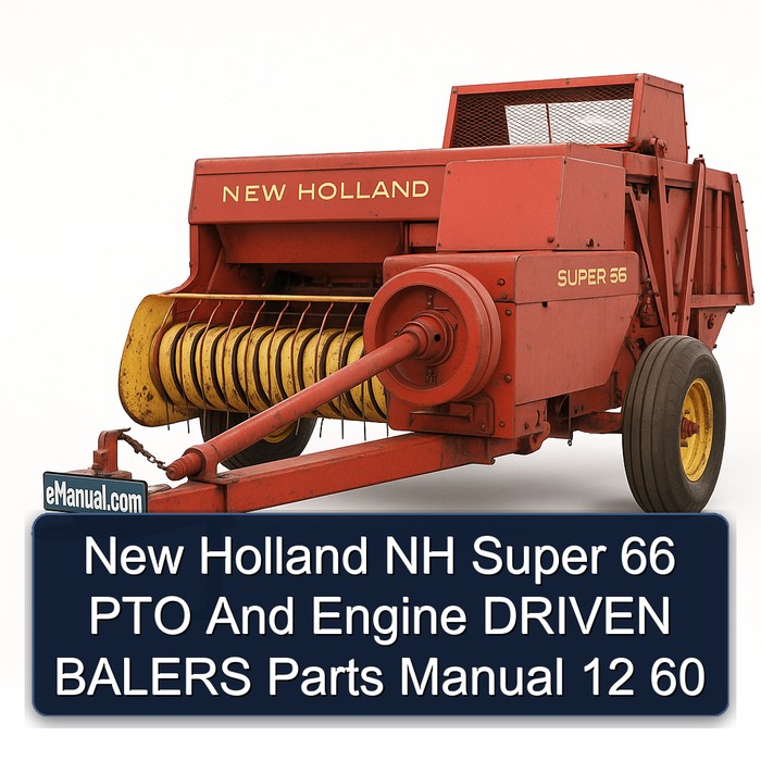 Manual de Partes para Empacadoras New Holland NH Super 66 PTO y Motor