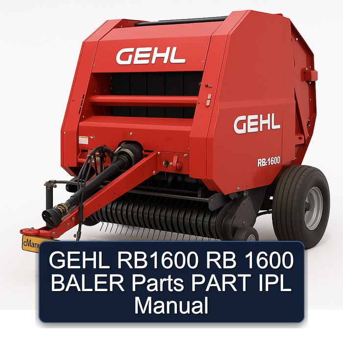 GEHL RB1600 RB 1600 BALER Parts PART IPL Manual 
