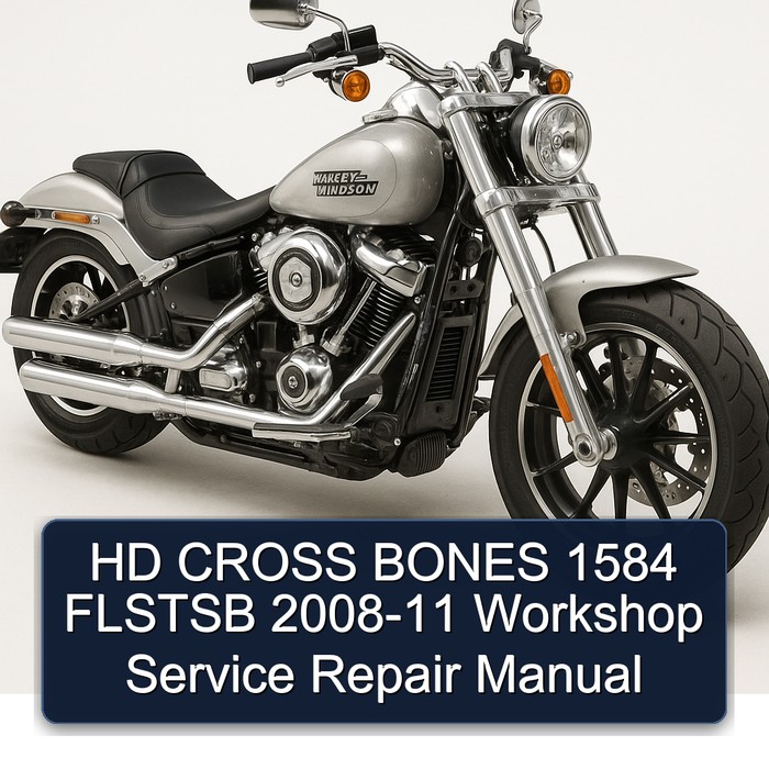 HD CROSS BONES 1584 FLSTSB 2008-11 Workshop Manual de servicio y reparación