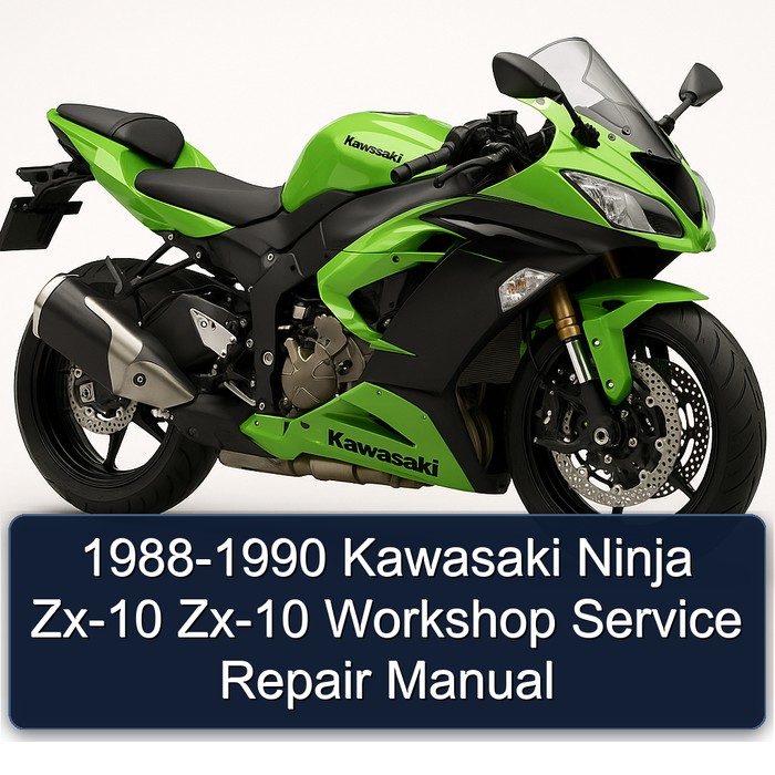 1988-1990 Kawasaki Ninja Zx-10 Zx-10 Workshop Manual de servicio y reparación