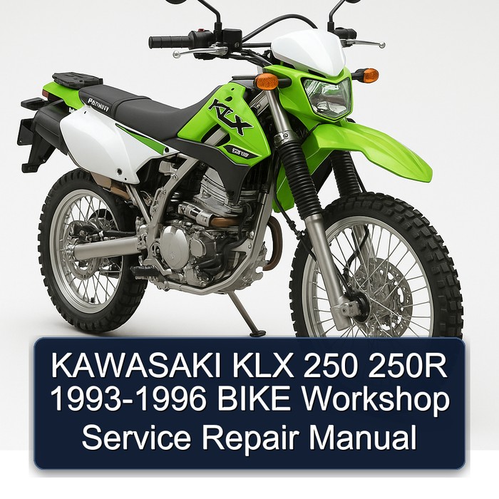KAWASAKI KLX 250 250R 1993-1996 BIKE Workshop Manual de servicio y reparación