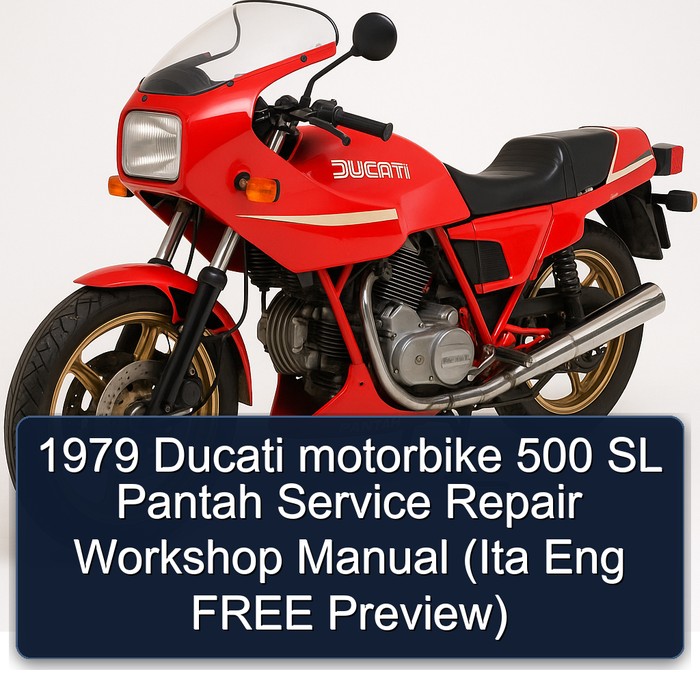 1979 Ducati motorbike 500 SL Pantah Service Repair Workshop Manual (Ita Eng FREE Preview)