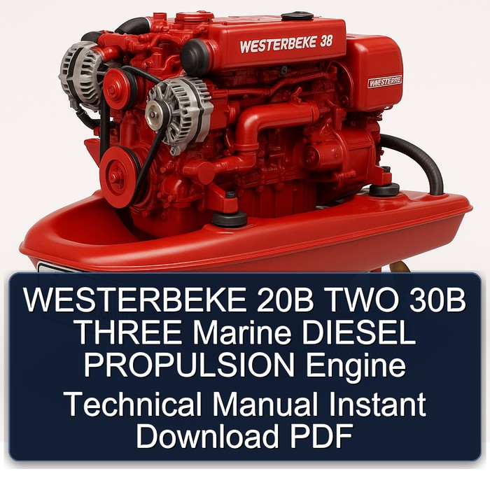 WESTERBEKE 20B TWO 30B THREE Marine DIESEL PROPULSION Engine Technical Manual Instant Download PDF