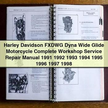 1991 Harley Davidson Fxdwg Dyna Wide Glide Motorcycle Workshop Service Repair Manual PDF Download