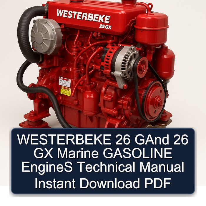 WESTERBEKE 26 GAnd 26 GX Marine GASOLINE EngineS Technical Manual Instant Download PDF