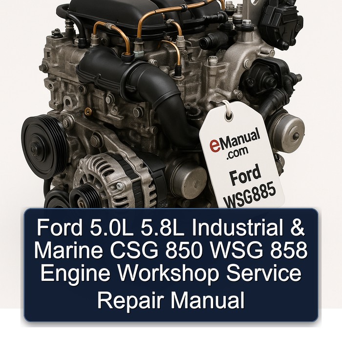 Ford 5.0L 5.8L Industrial & Marine CSG 850 WSG 858 Engine Workshop Manual de servicio y reparación