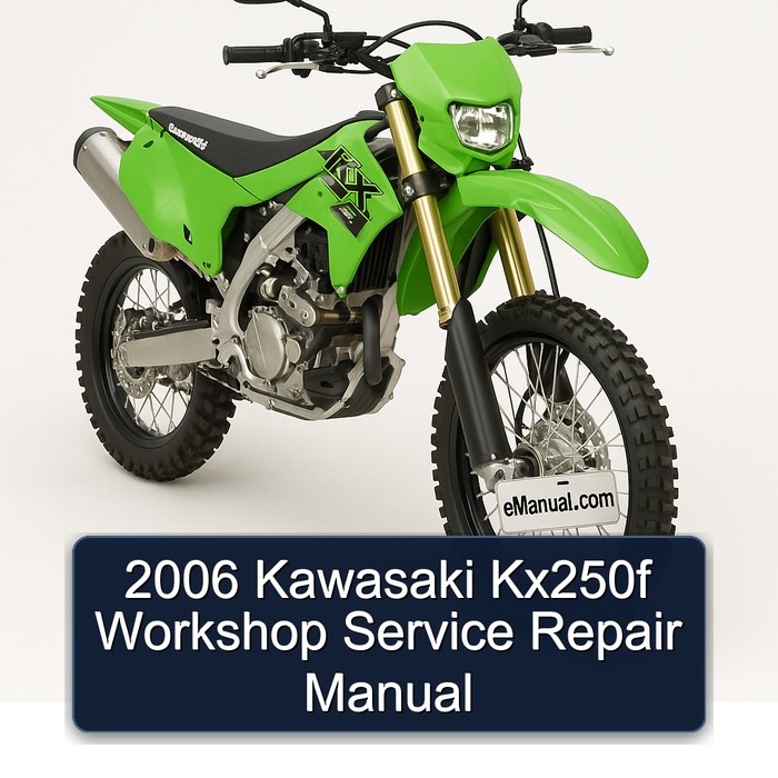 2006 Kawasaki Kx250f Workshop Manual de servicio y reparación