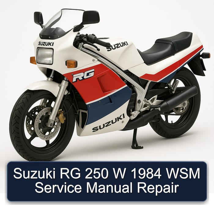 Suzuki RG 250 W 1984 WSM Service Manual Repair