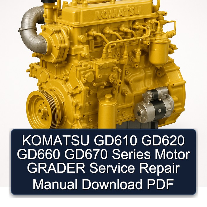 Manual de Servicio y Reparación para Motoniveladoras KOMATSU Serie GD610, GD620, GD660, GD670 (PDF)