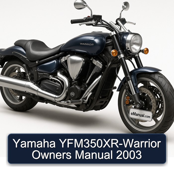 Yamaha YFM350XR-Warrior Owners Manual 2003 