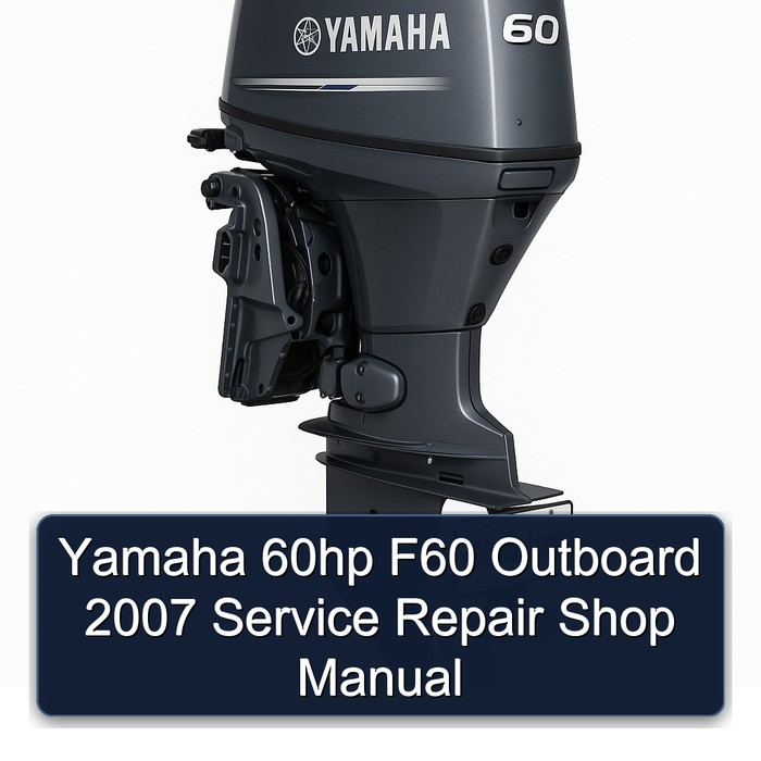Yamaha 60hp F60 Outboard 2007 Service Repair Shop Manual
