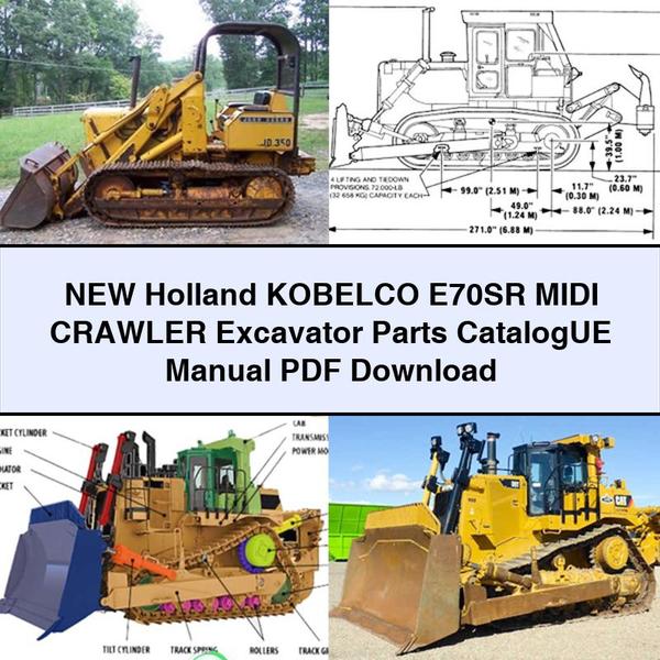 New Holland KOBELCO E70SR MIDI Crawler Excavator Parts CatalogUE Manual 