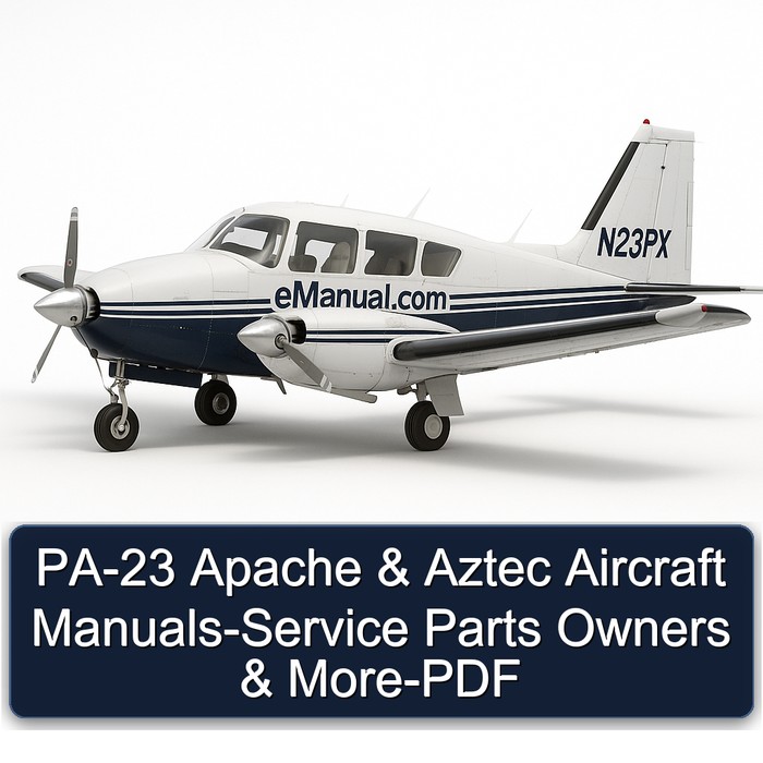 PA-23 Apache & Aztec Aircraft Manuals-Service Parts Owners & More-PDF