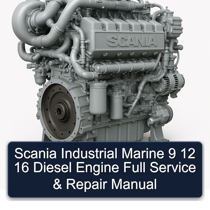 Manual de Servicio y Reparación Completo para Motores Diésel Scania Industrial Marine 9, 12 y 16