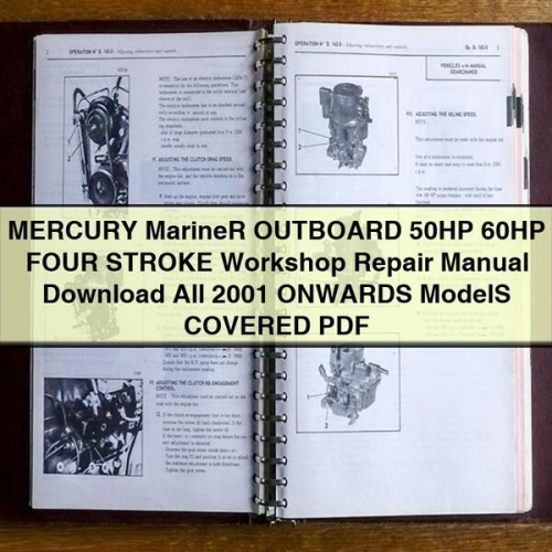 Manual de Reparación de Motores Fuera de Borda Mercury Mariner 50HP-60HP 4 Tiempos (2001 en adelante) PDF
