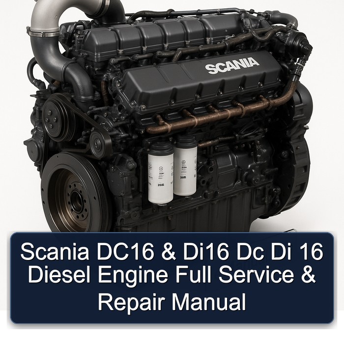 Scania DC16 & DI16 Dieselmotor: Komplettes Service- und Reparaturhandbuch