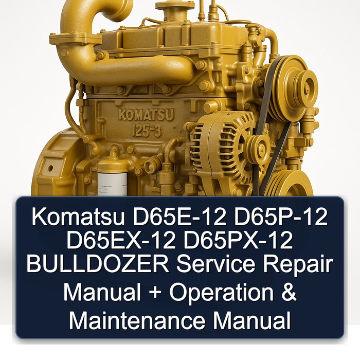 Komatsu D65E-12 D65P-12 D65EX-12 D65PX-12 BULLDOZER Manual de servicio y reparación + Operation & Maintenance Manual