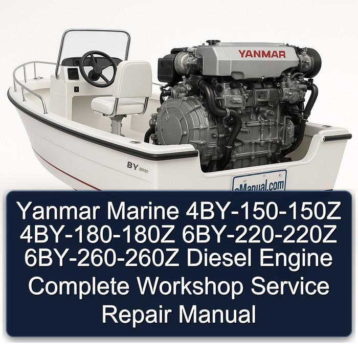 Yanmar Marine 4BY-150-150Z 4BY-180-180Z 6BY-220-220Z 6BY-260-260Z Diesel Engine Manual completo de servicio y reparación del taller