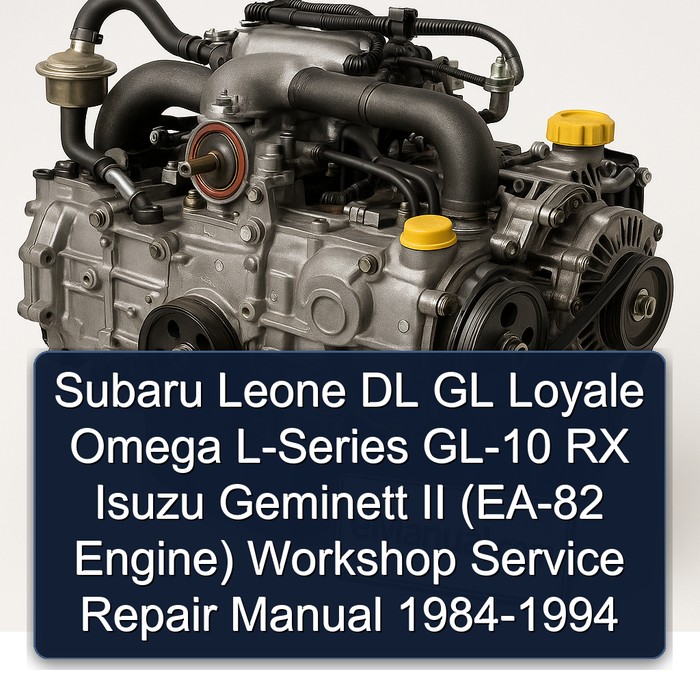Manual de Reparación y Servicio para Subaru Leone DL GL Loyale Omega L-Series GL-10 RX e Isuzu Geminett II (Motor EA-82) 1984-1994