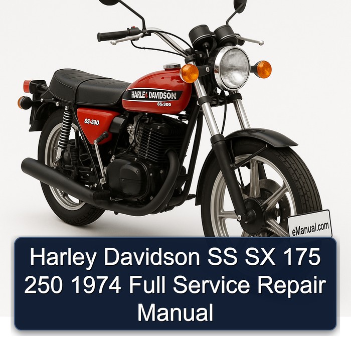Harley Davidson SS SX 175 250 1974 Full Manual de servicio y reparación