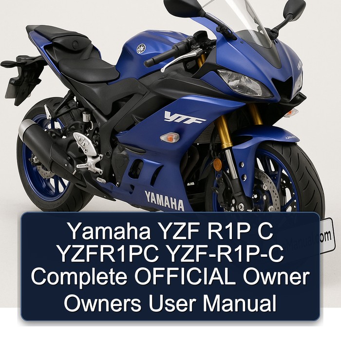 Yamaha YZF R1P C YZFR1PC YZF-R1P-C Complete OFFICIAL Owner Owners User Manual 