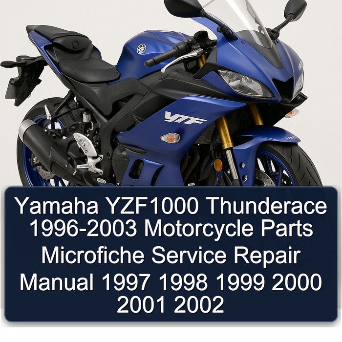 Yamaha YZF1000 Thunderace 1996-2003 Motorcycle Parts Microfiche Service Repair Manual 1997 1998 1999 2000 2001 2002