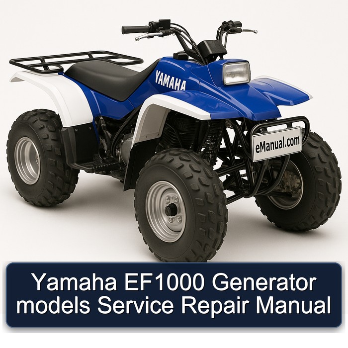 Yamaha EF1000 Generator models Manual de servicio y reparación