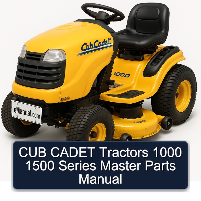Manual de Partes Maestras Tractores CUB CADET Serie 1000 y 1500