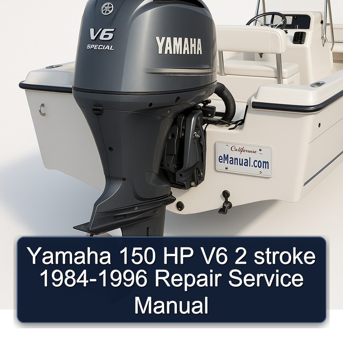 Yamaha 150 HP V6 2 stroke 1984-1996 Repair Service Manual 