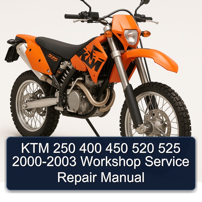 KTM 250 400 450 520 525 2000-2003 Workshop Manual de servicio y reparación