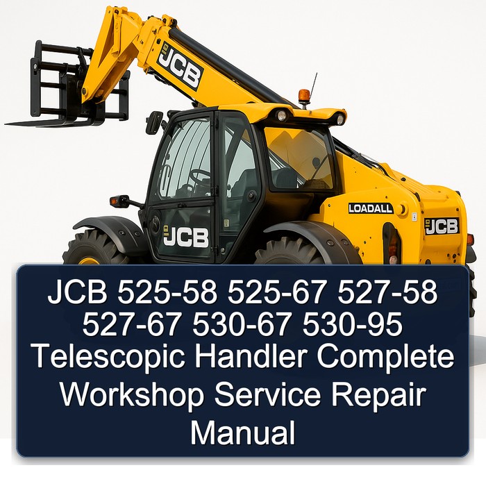 JCB 525-58 525-67 527-58 527-67 530-67 530-95 Telescopic Handler Complete Workshop Service Repair Manual