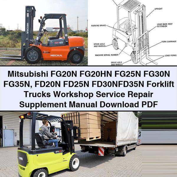 Manual de Servicio y Reparación para Montacargas Mitsubishi FG20N, FG20HN, FG25N, FG30N, FG35N, FD20N, FD25N, FD30N, FD35N