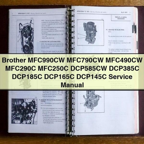 Brother MFC990CW MFC790CW MFC490CW MFC290C MFC250C DCP585CW DCP385C DCP185C DCP165C DCP145C Service Manual PDF Download