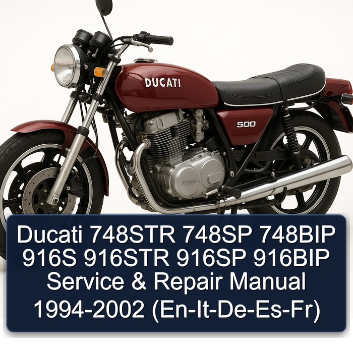 Ducati 748STR 748SP 748BIP 916S 916STR 916SP 916BIP Manual de servicio y reparación 1994-2002 (En-It-De-Es-Fr)