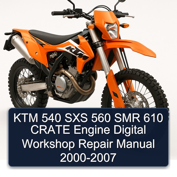 KTM 540 SXS 560 SMR 610 CRATE Engine Digital Workshop Repair Manual 2000-2007
