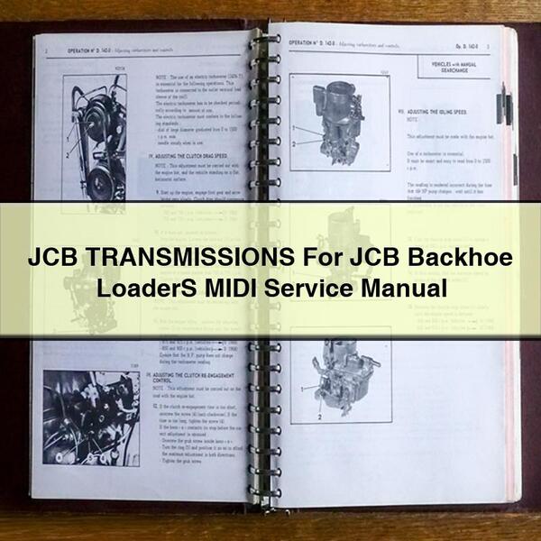 JCB TRANSMISSIONS For JCB Backhoe LoaderS MIDI Service Repair Manual 