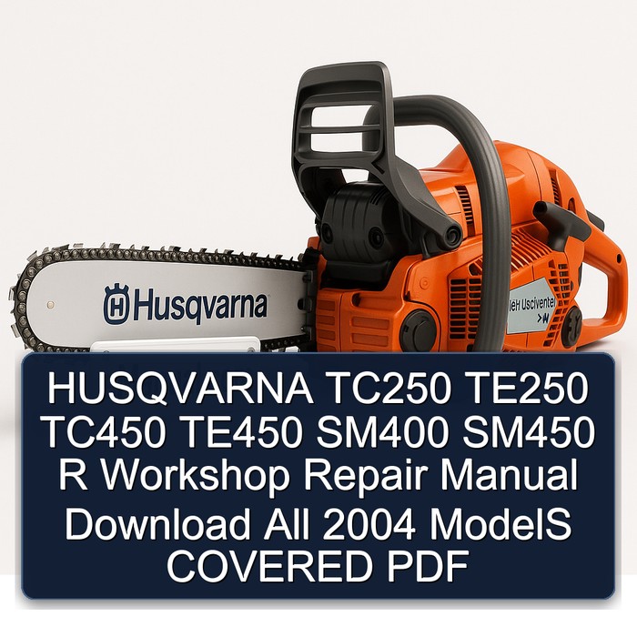 HUSQVARNA TC250 TE250 TC450 TE450 SM400 SM450 R Workshop Repair Manual Download All 2004 ModelS COVERED PDF