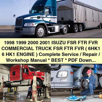 1998-2001 Isuzu FSR FTR FVR Commercial Truck 6HK1 Engine Complete Service Repair Workshop Manual