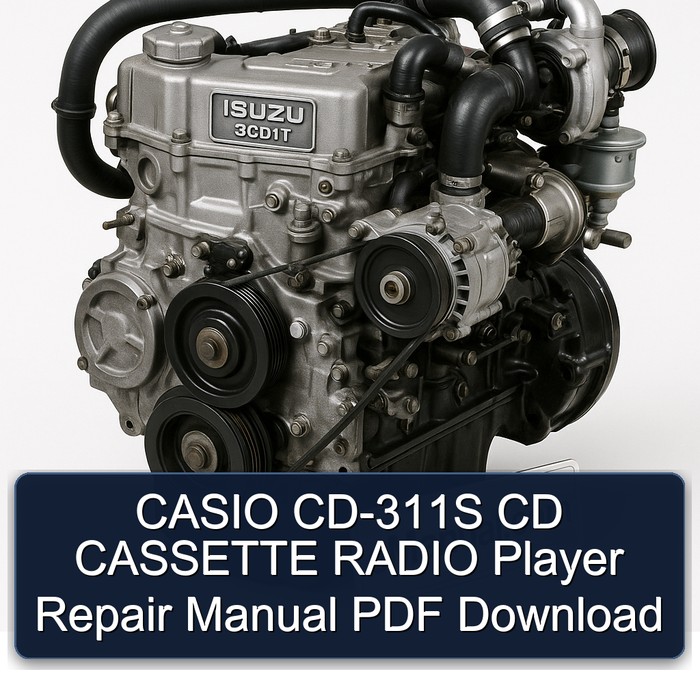 CASIO CD-311S CD CASSETTE RADIO Player Repair Manual PDF Download